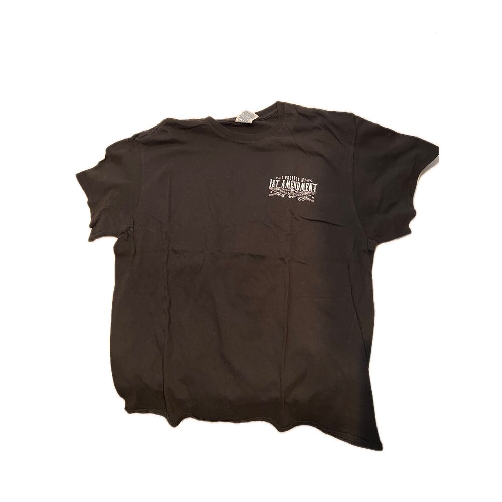 1st Amendment Protected by 2nd Amendment T-Shirt Mens L